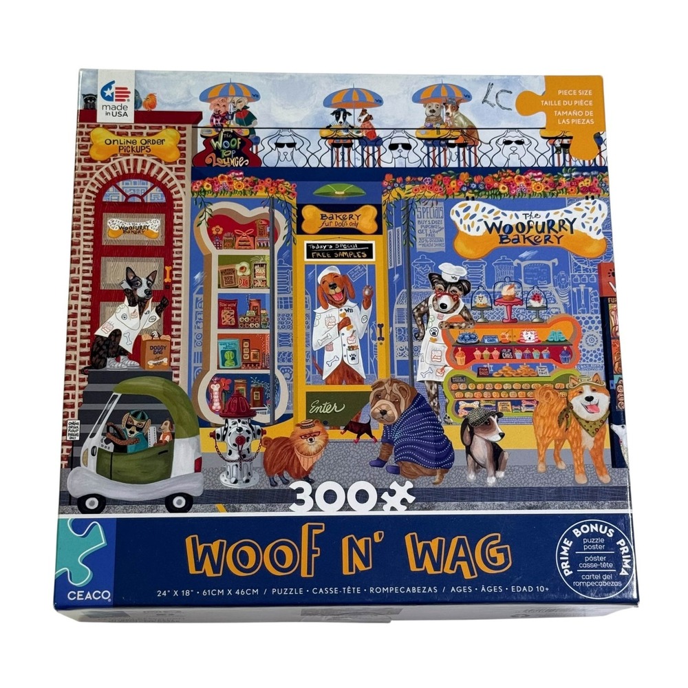 Ceaco Woof N' Wag‎ 300 Pieces Puzzle Complete